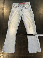 Vintage Y2K Mudd Ramie Blend 90s Flare Juniors Size 7  picture