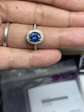 PT950 GIA certified Blue Sapphire 2.14CT Diamond 0.37ct ring size 6.75 picture