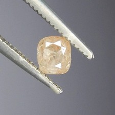 .5ct Untreated Unheated Red White Diamond Natural Earth Mined Faceted Cushion picture