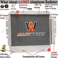 4-Row Aluminum Radiator 1314217 Fit Hyster Forklift 1310573 1457900 1387270 picture