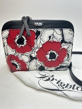 BRIGHTON JoJo Vera Neumann Poppy Zip Around Organizer Crossbody Bag Leather picture
