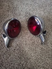 Vintage 1950's  FIRE TRUCK  LIGHTS RED  1Pair 7 