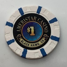 Ameristar CASINO $1 Gaming Chip Black Hawk COLORADO H&C 2006 picture
