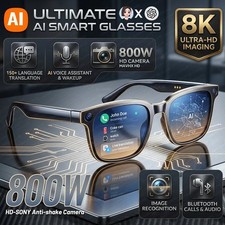 AI Smart Glasses Real-Time Translation 8MP Camera Image Recognition 4k HD Video picture