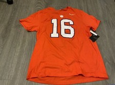 Nike Clemson Tigers Lawrence #16 Shirt Tee Men’s Size: XL NWT Orange White picture