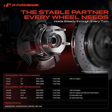 A-Premium 2 x Front Wheel Bearing and Wheel Hub Kit, Non-ABS picture