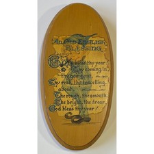 An Old English Blessing Wood Plaque | Vintage Elf Wall Art | Rustic Home Decor picture