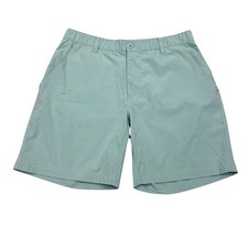 Swannies Golf Shorts Mens 34 Green Blue Stretch Lightweight Celebrate Pars picture