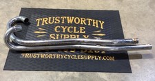 VINTAGE NOS TRIUMPH UNIT 500CC MCM LH RH CROSSOVER EXHAUST PIPES T100R T100C 5TA picture