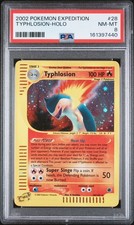 MOUTH SWIRL 2002 Pokemon Expedition #28 Typhlosion Holo PSA 8 picture