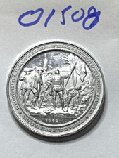 1892 COLUMBIAN EXPO LANDING OF COLUMBUS ALUMINUM Medal So Called Dollar - Proof picture