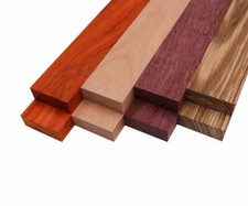 Imported Exotic Hardwood Variety Pack - Zebrawood, Purpleheart, Padauk, Okoume - picture