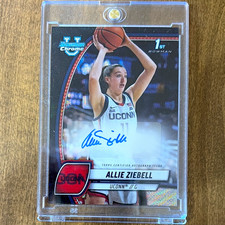Topps 2024-25 Bowman Univ Chrome Allie Ziebell UConn #5 Auto RC Black Wave picture