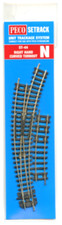 Peco N ~ New 2026 ~ Right Hand Curved Turnout Insulfrog Code 80 ~ Setrack ST-44 picture