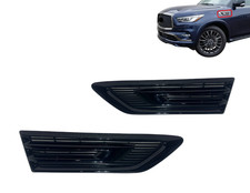 New Fits 2018-2024 Infiniti QX80 Front Fender Vent Grille Left Right Gloss Black picture
