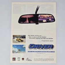 Driver You Are The Wheelman PlayStation PS1 Red Lights Print Ad/Poster picture