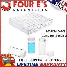 100/500Pcs 20mL Scintillation Vial Borosilicate Glass Counting Vials Cone Liner picture