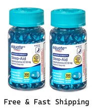 Equate Nighttime Sleep-Aid Softgels 50mg, 100 Ct, 2pk, Compare to Unisom® picture