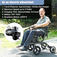 3 in 1 electric wheelchair rollator walker for seniors elderly mobility travel picture
