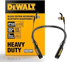 DEWALT Heavy Duty Magnetic Bluetooth Neckband Headphones, Wireless Around the Ne picture