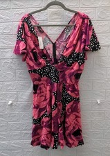 New Trashy Diva Camilla Romper Polka Dot Rose Size 10 picture