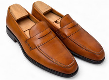 Cheaney Men's Brown Leather Penny Loafers Handcrafted England UK 8 F EU 42 picture
