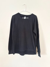 Alternative Apparel Black Crewneck Sweatshirt with Raw Hem | M, L, XL picture