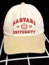 Harvard University 1836 x Rubi white tan buckle strap back hat EUC picture
