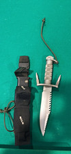 1986 Buck 184 Buckmaster Patent Pending survival knife sheath anchor spikes USA picture