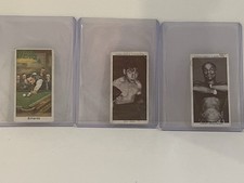 Vintage Tobacco Cards Lot Of Three Boxing And Billiards picture