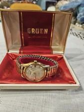 Vintage Gruen Autowind 23 Jewels 550 SS 40s 50s Swiss Watch + Presentation Box picture