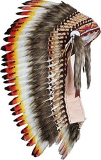 Native American Indian Headdress Large Feather Headdress for Native picture