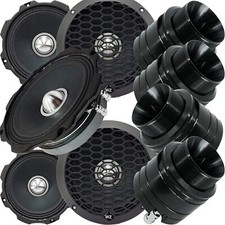 4x Gravity WZ6G Warzone Series  6.5? 1000W Midrange + 4x Tweeters 600W AT-W460BK picture