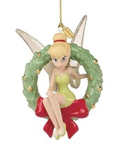 LENOX 2026 TINKER BELL ON WREATH ORNAMENT/ PORCELAIN /NEW IN BOX /  picture