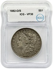 1882-O/S Morgan Silver Dollar ICG VF30 picture