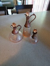 Vintage Moser Glass 3-piece Decantor Set picture