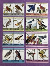 Nevis 1985 - MNH Scott 407-414. Birds. John J Audubon Birth Bicentennial. picture