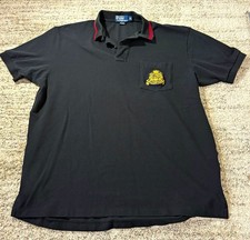VTG Polo Ralph Lauren Men’s Black XL Short Sleeve Crest Logo Polo picture