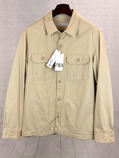 New Zara Men's Sand Beige Light Weight 100% Cotton Shirt Jacket XL NWT picture