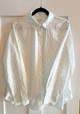 Garnet Hill Women's Floral Print Long Sleeve Button Up Shirt 100% Cotton Size 10 picture