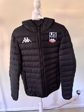 Kappa US Ski Team Puffer Jacket Men's Size Large Black picture