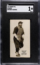 1919 ZEE-NUT TUBBY SPENCER NNO POOR ZEENUT SGC 1 BASEBALL SALT LAKE CITY BEES picture