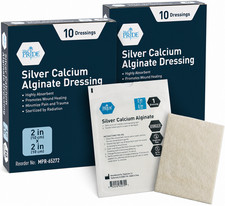 MED PRIDE Silver Calcium Alginate Wound Dressings 2x2 4x5 4x8 Nonstick 20-40ct picture