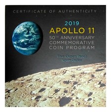 2019 P Apollo 11 50th Anniversary 5 Oz Proof Silver Dollar US Mint In OGP picture