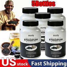 5PACK Purely Nutrient Ethiopian Black Seed Oil Capsules 60 Count picture