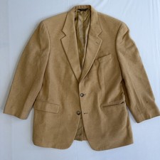 Vintage Brooks Brothers 100% Camel Hair Blazer Mens 42R Tan Sport Coat picture