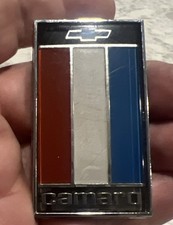 Vintage 1975-1977 Camaro Header Panel Emblem Camaro Red White Blue Bars Preowned picture