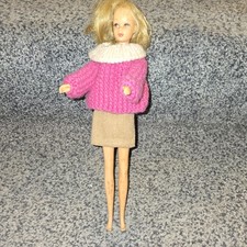 Vintage Straight Leg Francie Doll Blonde 1965 Mattel in Sweater and Skirt Barbie picture