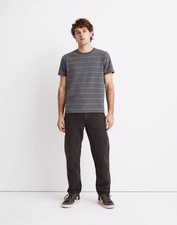 Madewell Relaxed Straight Lightweight Workwear Pants Men 33 Double Knee Gray NWT picture