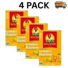Sun-Maid California Golden Raisins 12 oz Pack of 4 Fresh & Sweet picture